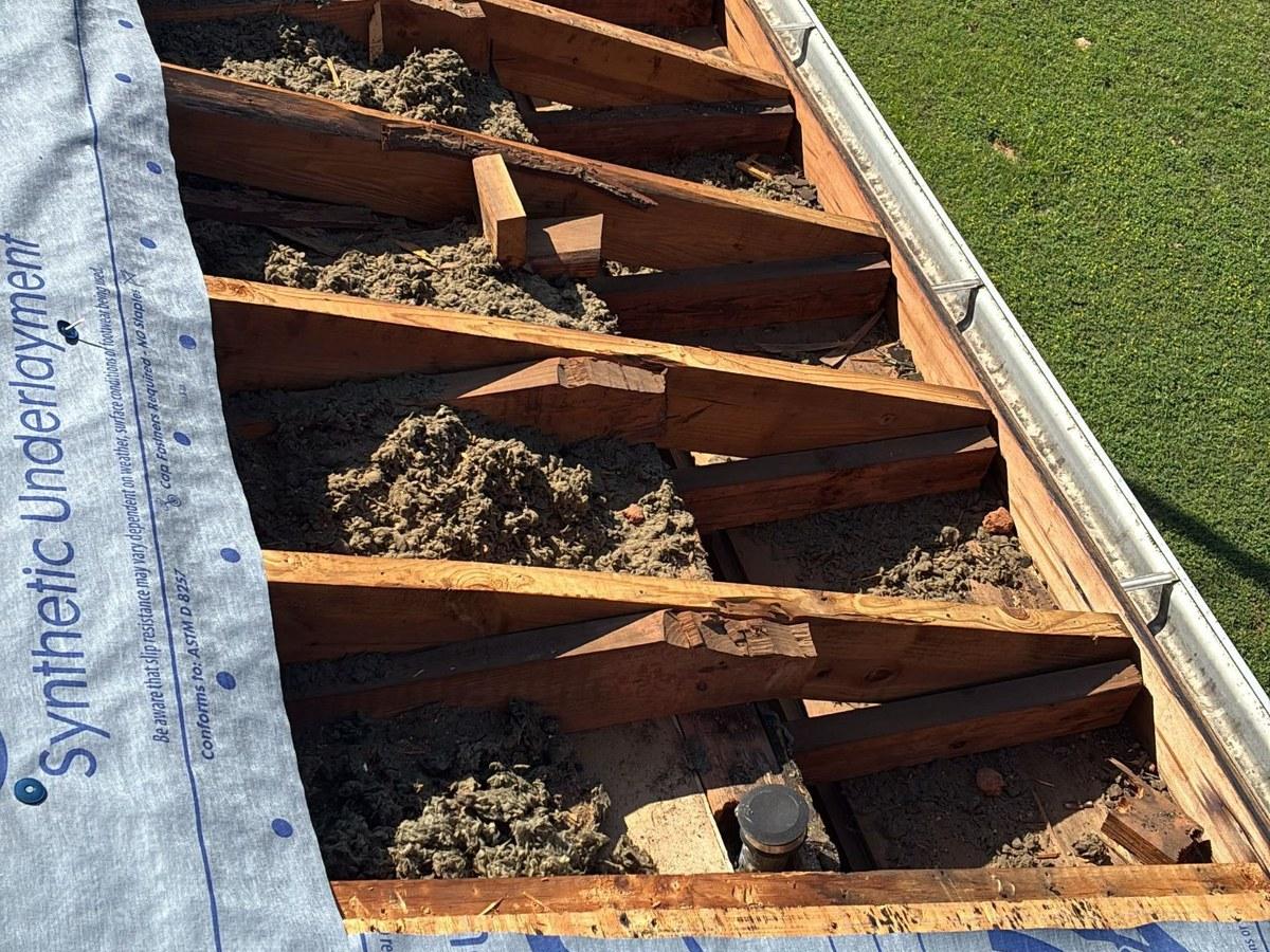 Roof Replacement in Iredell and Rowan County: Rotted Decking